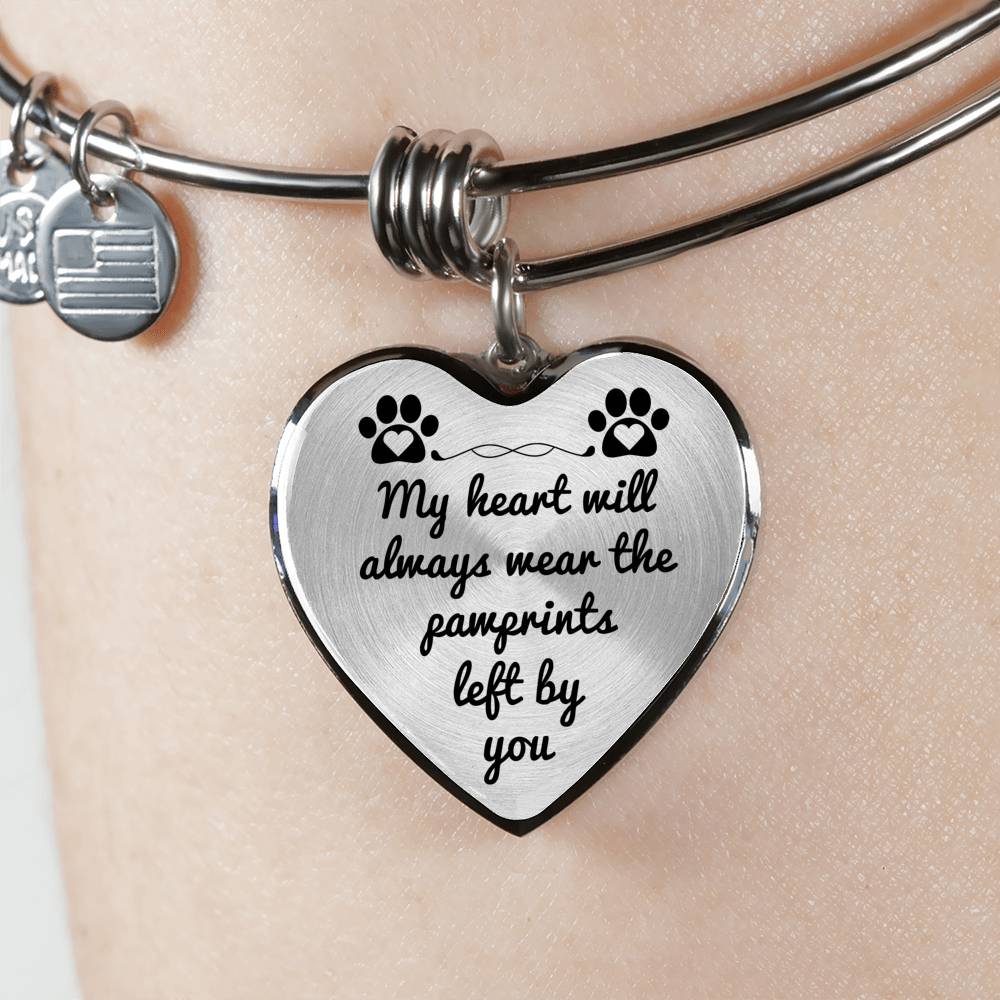 Pawprints pet memorial Bangle