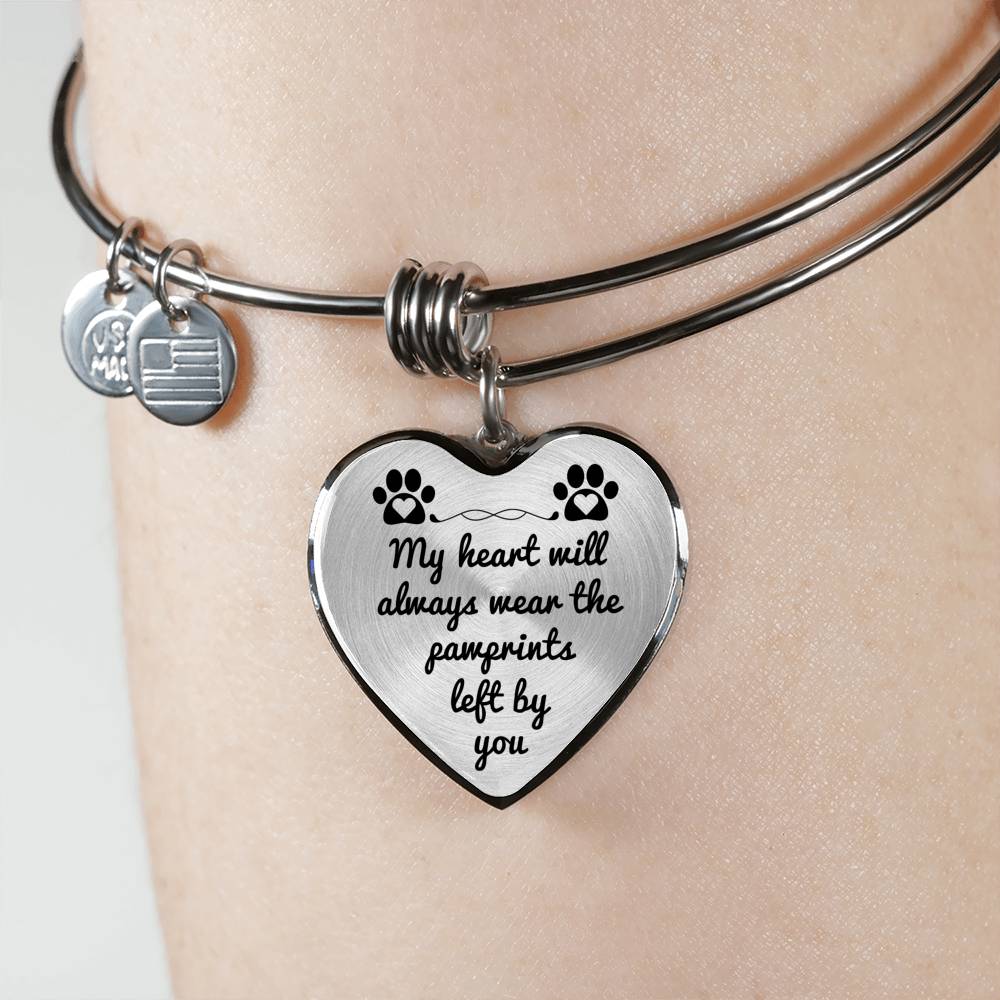 Pawprints pet memorial Bangle