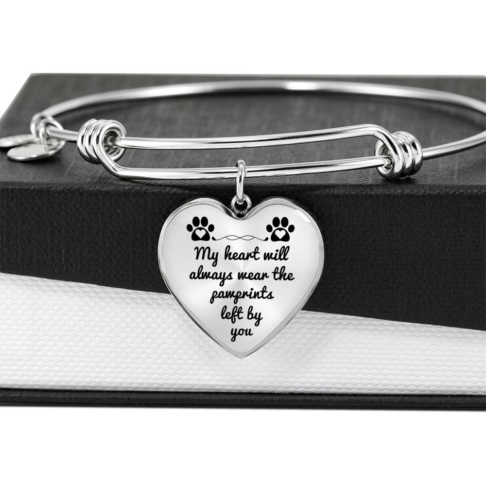 Pawprints pet memorial Bangle