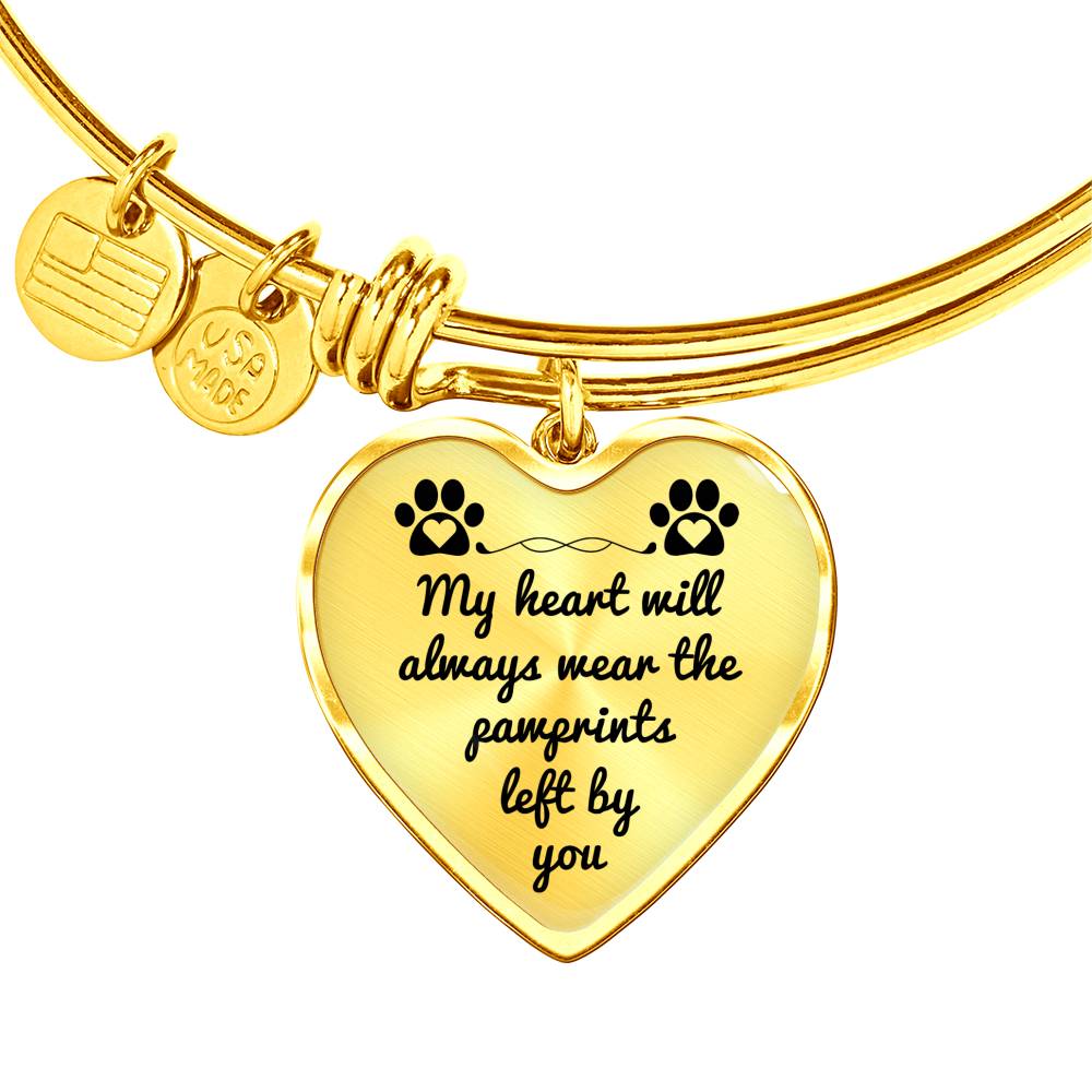Pawprints pet memorial Bangle