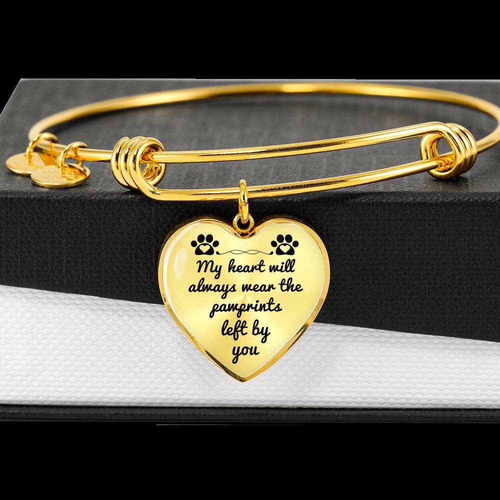 Pawprints pet memorial Bangle