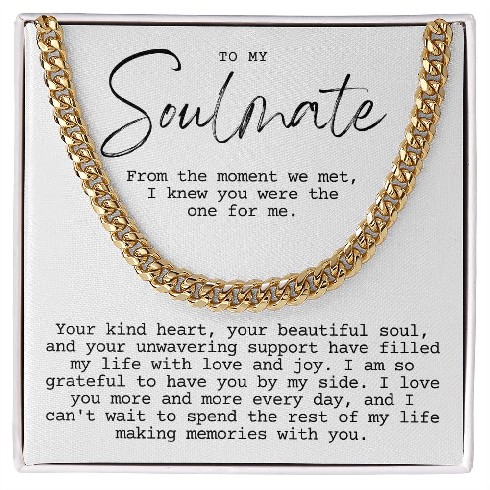 Soulmate, The moment we met Cuban link smm3wbgtt