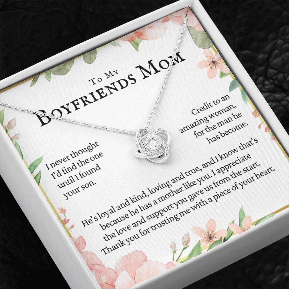 Boyfriends Mom, i never thought, deep floral frame