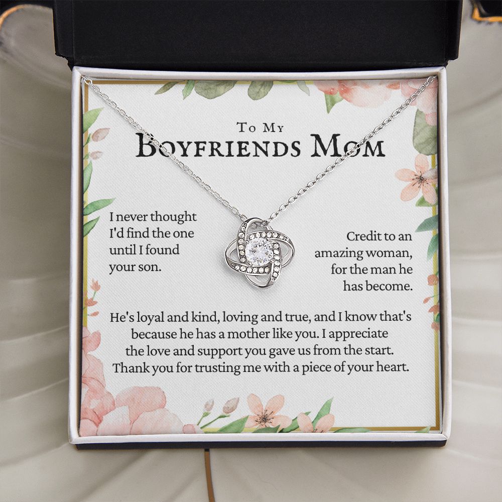 Boyfriends Mom, i never thought, deep floral frame