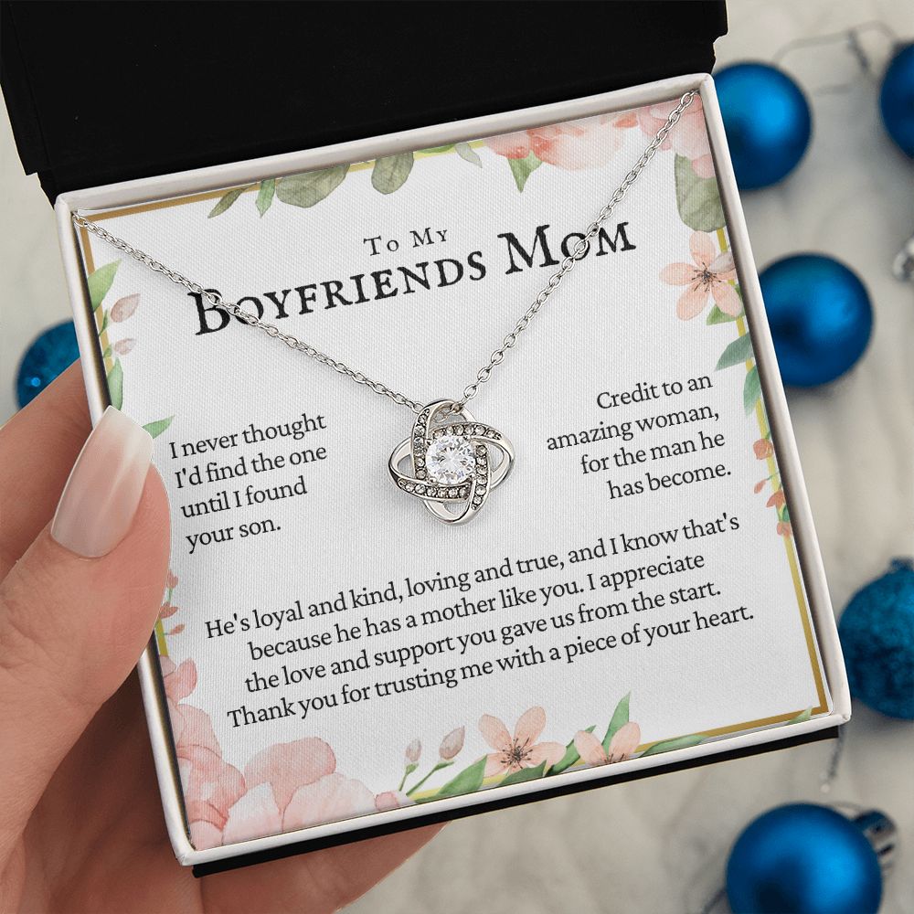 Boyfriends Mom, i never thought, deep floral frame
