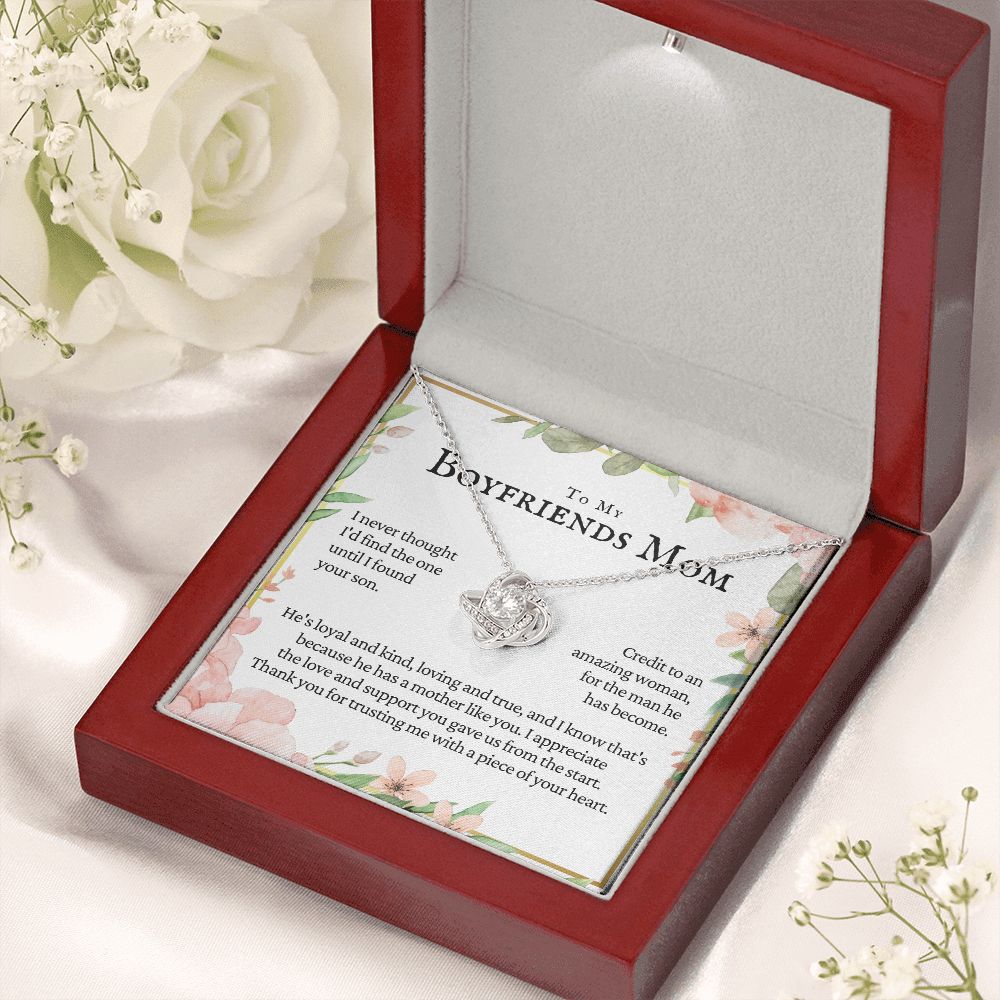 Boyfriends Mom, i never thought, deep floral frame