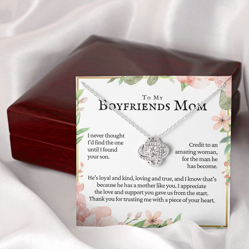 Boyfriends Mom, i never thought, deep floral frame