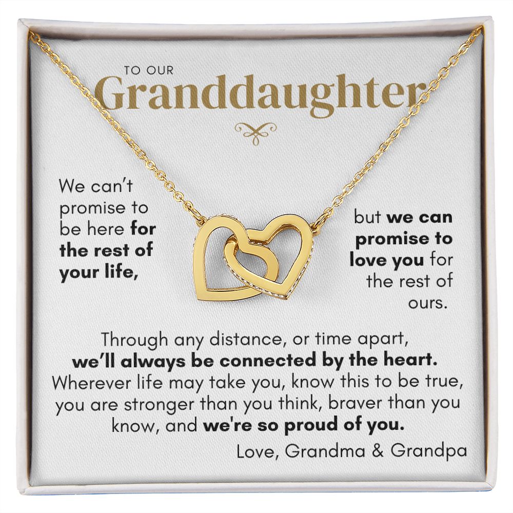 To Granddaughter from us, Connected by Heart