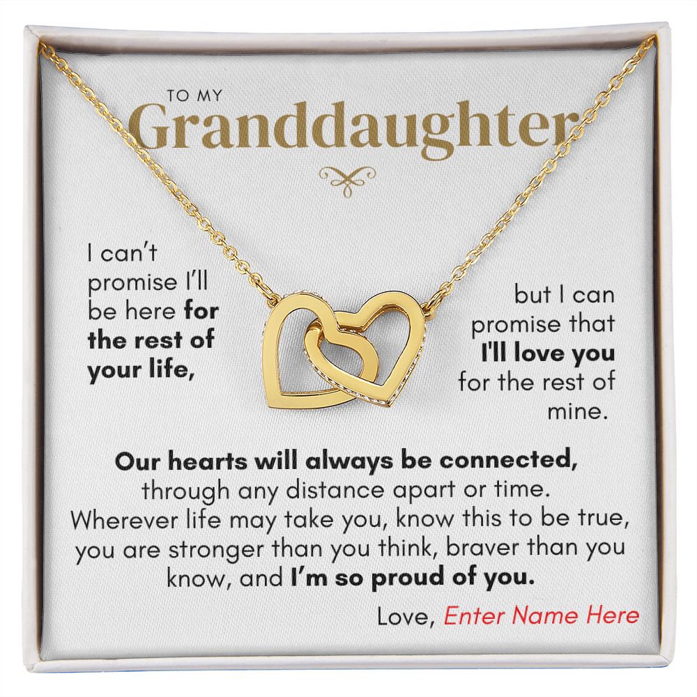 Personalized Granddaughter from Grandma, Connected by Heart