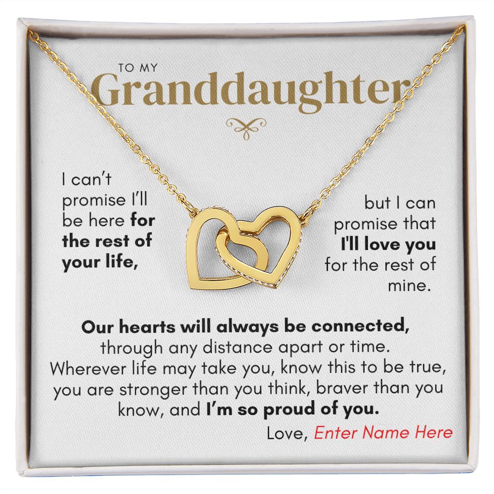 Personalized Granddaughter from Grandpa, Connected by Heart