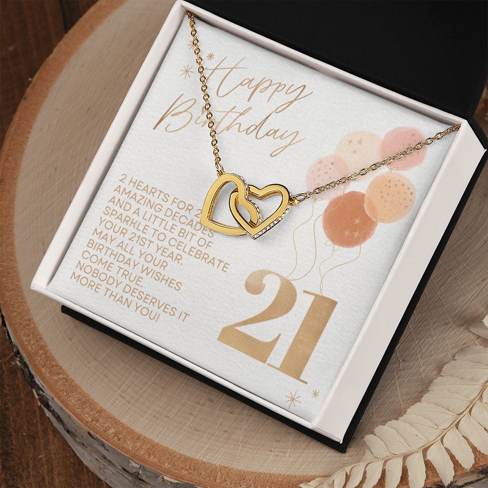21st bday gift for her, Balloons, 2 Hearts 2 Decades