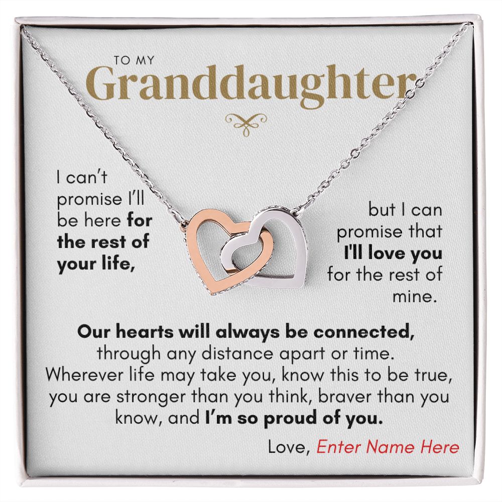 Personalized Granddaughter from Grandma, Connected by Heart