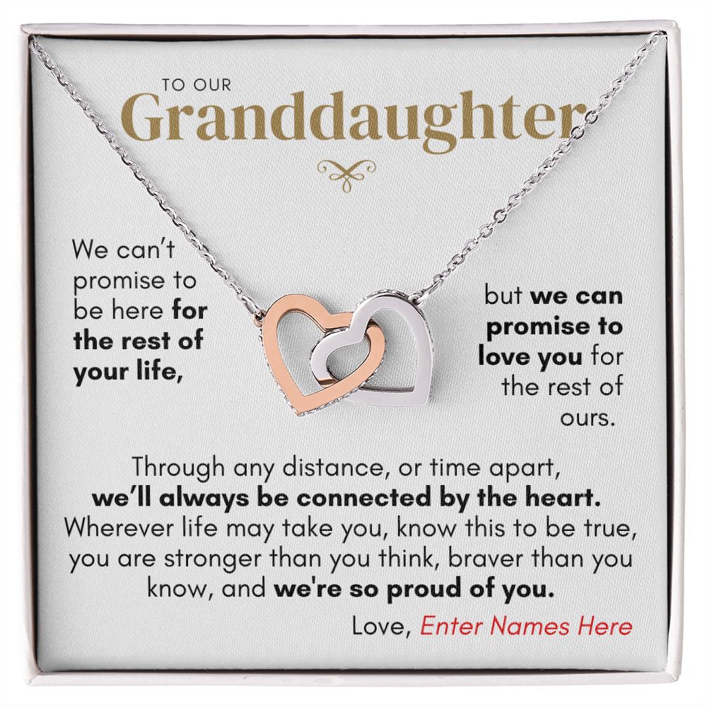 Personalized Granddaughter from Us, Connected by Heart