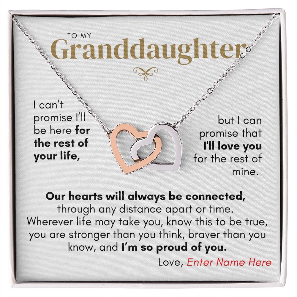 Personalized Granddaughter from Grandpa, Connected by Heart