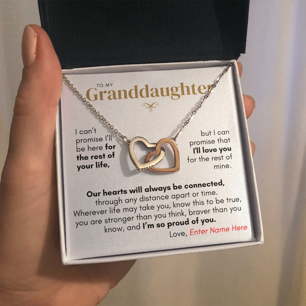 Personalized Granddaughter from Grandpa, Connected by Heart