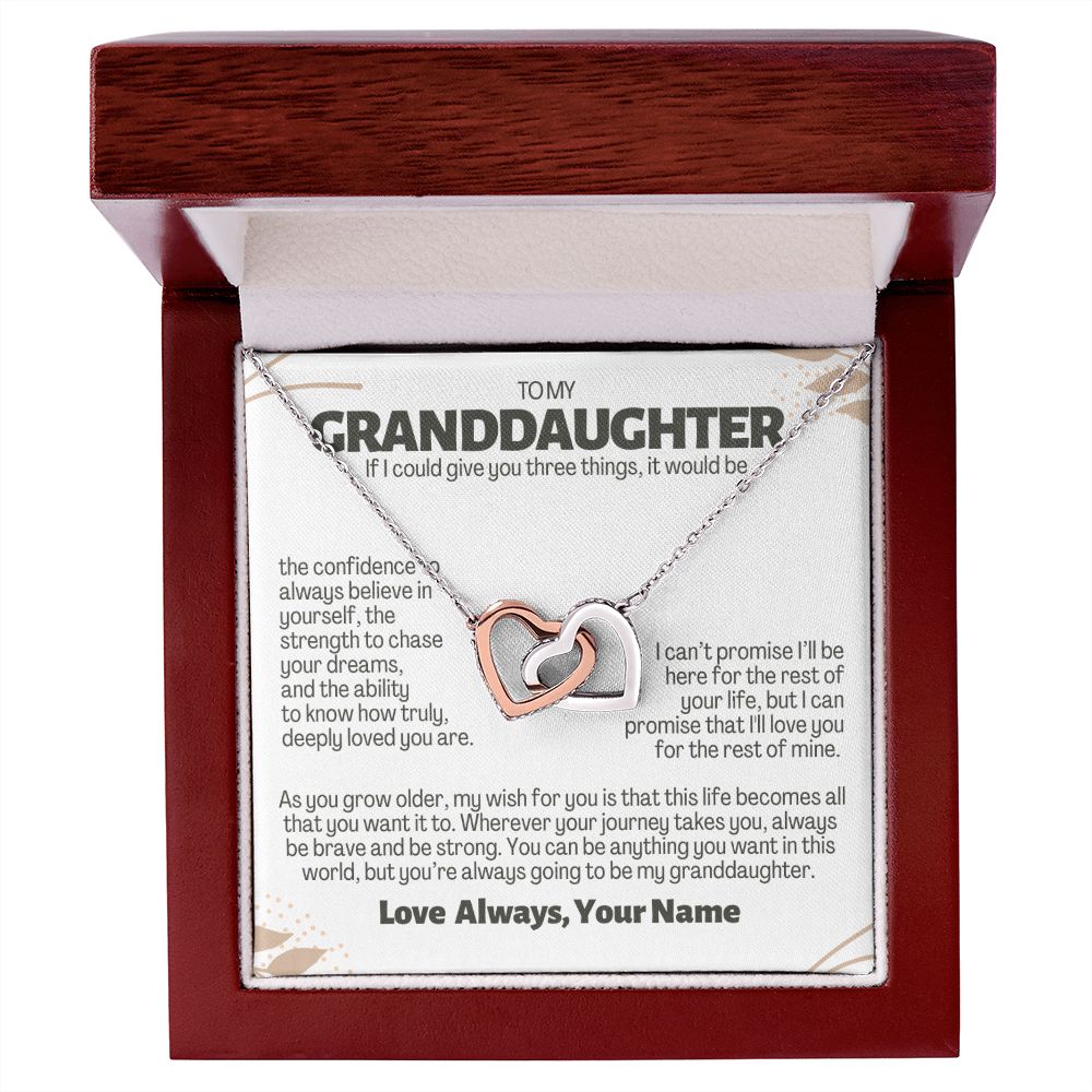 To My Granddaughter, 3 Things, Personalize with name
