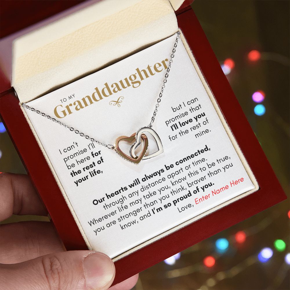 Personalized Granddaughter from Grandpa, Connected by Heart