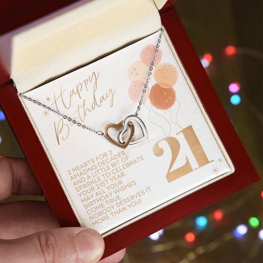 21st bday gift for her, Balloons, 2 Hearts 2 Decades