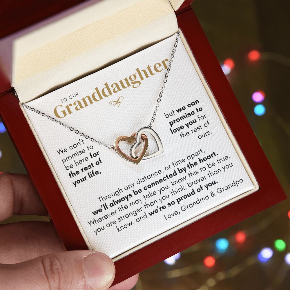 To Granddaughter from us, Connected by Heart