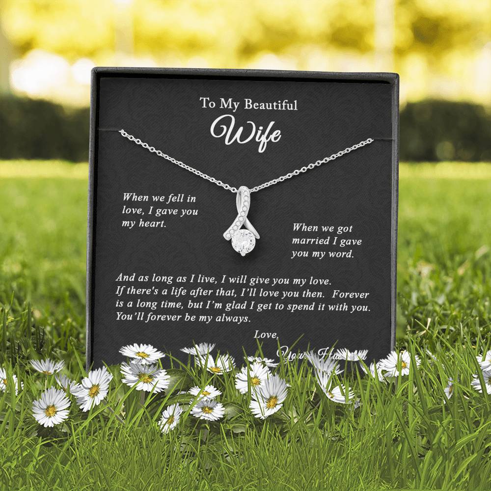 Gift for her, Anniversary gift for my wife, forever be my always, thoughtful gift from husband, Alluring beauty