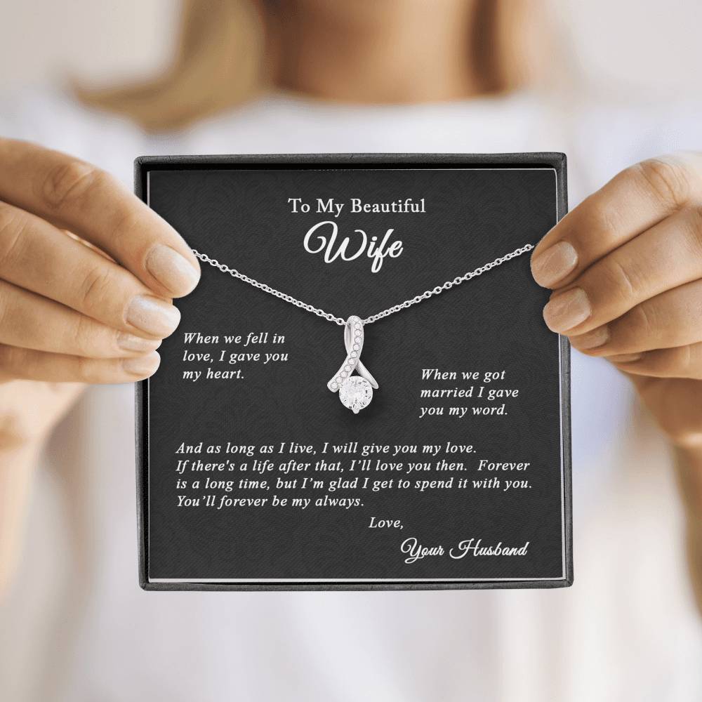Gift for her, Anniversary gift for my wife, forever be my always, thoughtful gift from husband, Alluring beauty