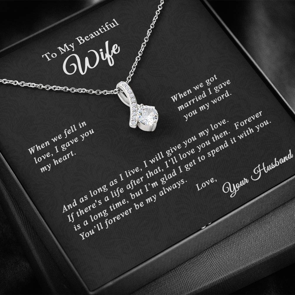 Gift for her, Anniversary gift for my wife, forever be my always, thoughtful gift from husband, Alluring beauty