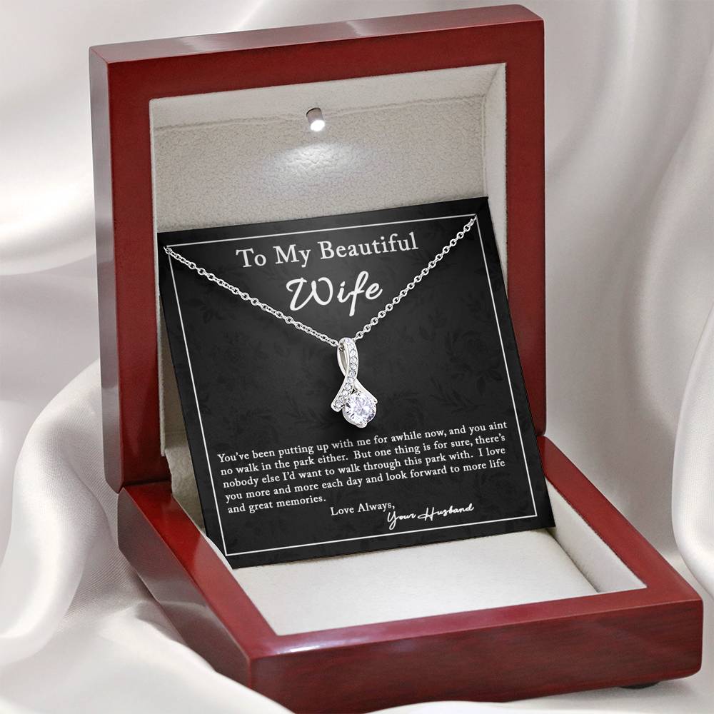 To my wife, Funny, rude, Anniversary gift for wife from Husband Humor card, watercolor rose with black text