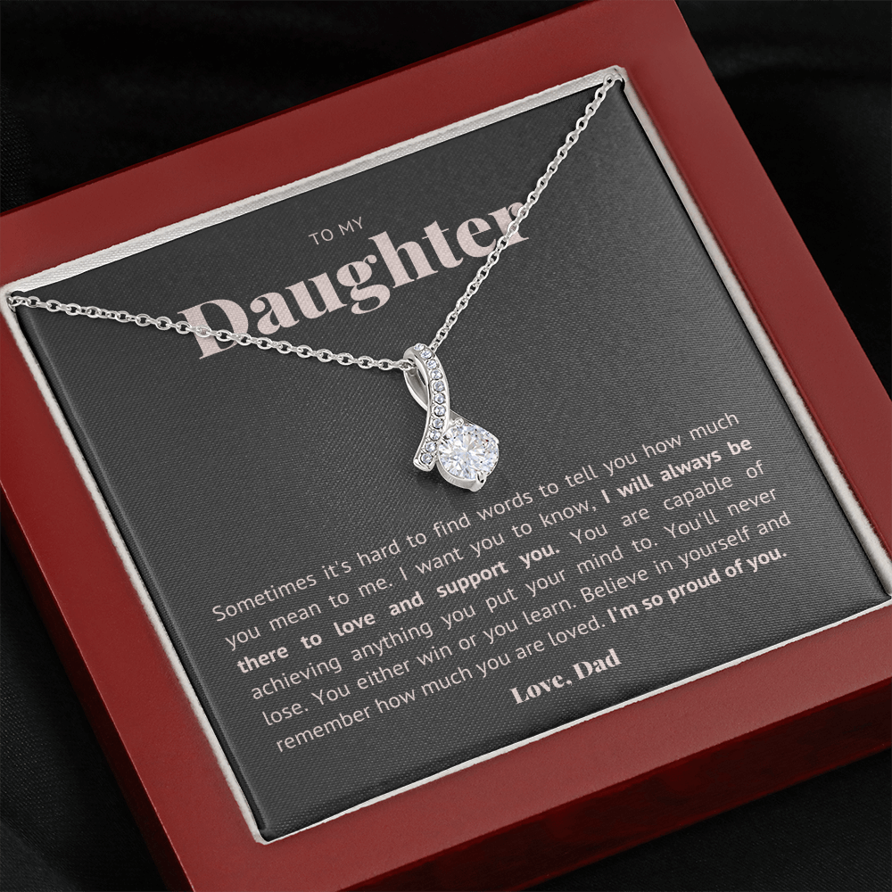 Hard to find the words, to daughter from dad