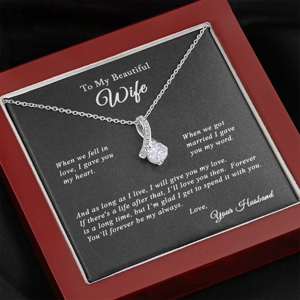 Gift for her, Anniversary gift for my wife, forever be my always, thoughtful gift from husband, Alluring beauty