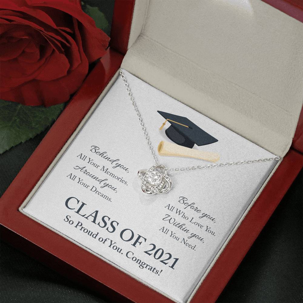 Love Knot Graduation Necklace