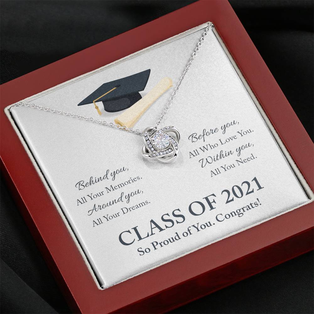 Love Knot Graduation Necklace