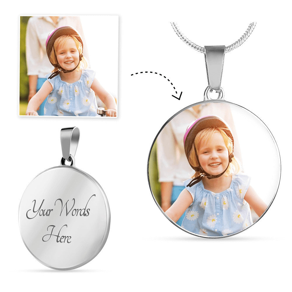 Picture Necklace, Circe Pendant, personalized photo