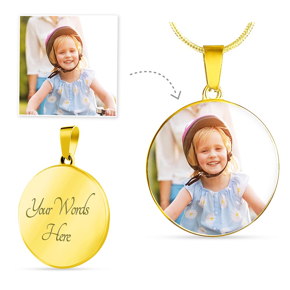Picture Necklace, Circe Pendant, personalized photo