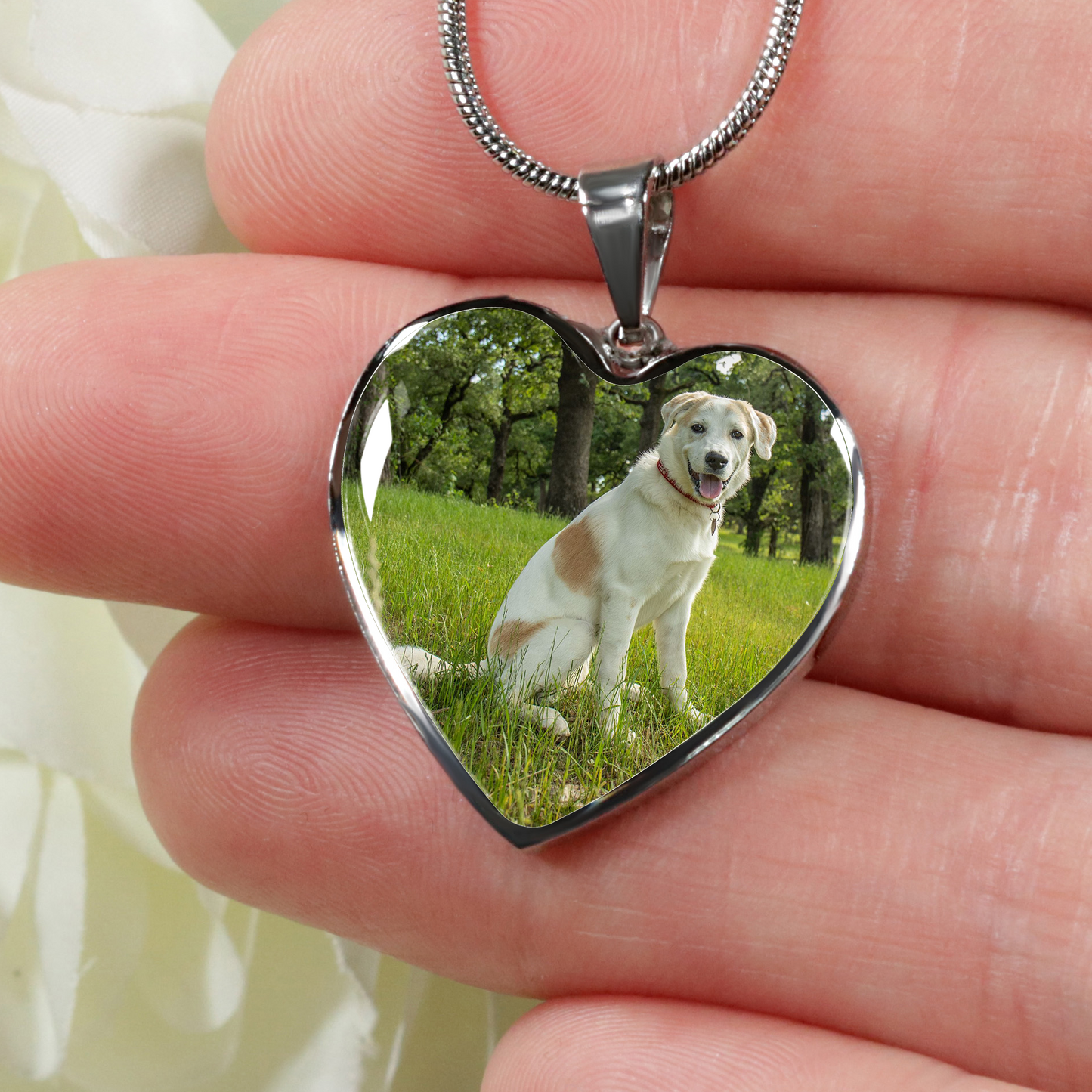 Custom Photo Pendant Necklace, Pendant, Dog Photo