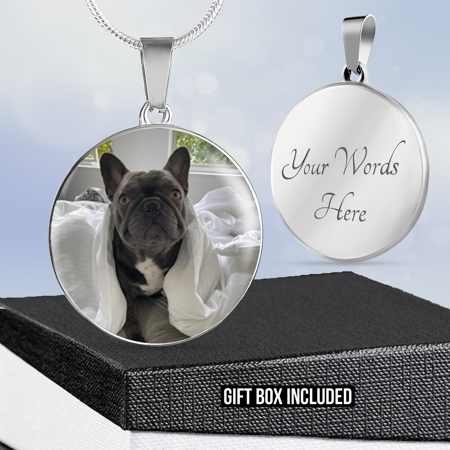 Picture Necklace, Circe Pendant, personalized photo